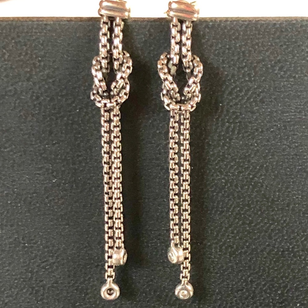 Vintage David Yurman diamond drop earrings